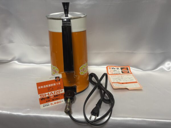 電機ポット　シャープＫＰ－676Ｖ　未使用元箱入り保管品　花柄　レトロマーケット通販　 - 画像 (6)