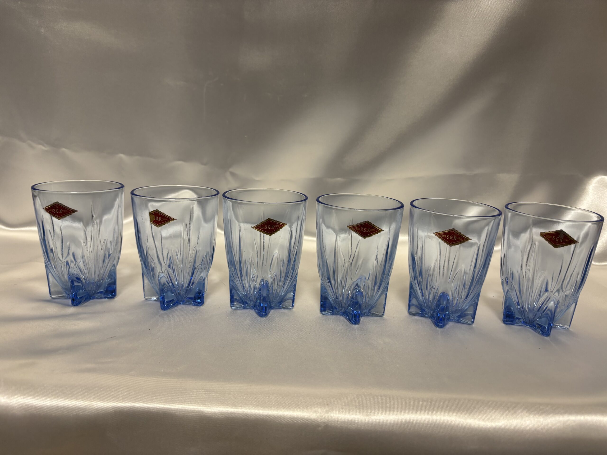 シマダ硝子 タツ印グラス6個 ブルー 元箱入り保管品 程度良し レトロマーケット通販 - 画像 (3)