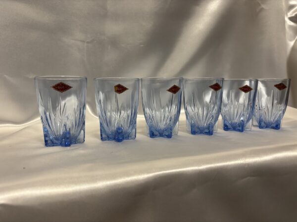 シマダ硝子　タツ印グラス6個　ブルー　元箱入り保管品　程度良し　レトロマーケット通販 - 画像 (5)