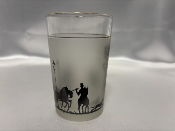 新東洋ガラス　コップ5個　摺りガラス　騎士と馬車　元箱入り保管品　程度良し レトロマーケット通販
