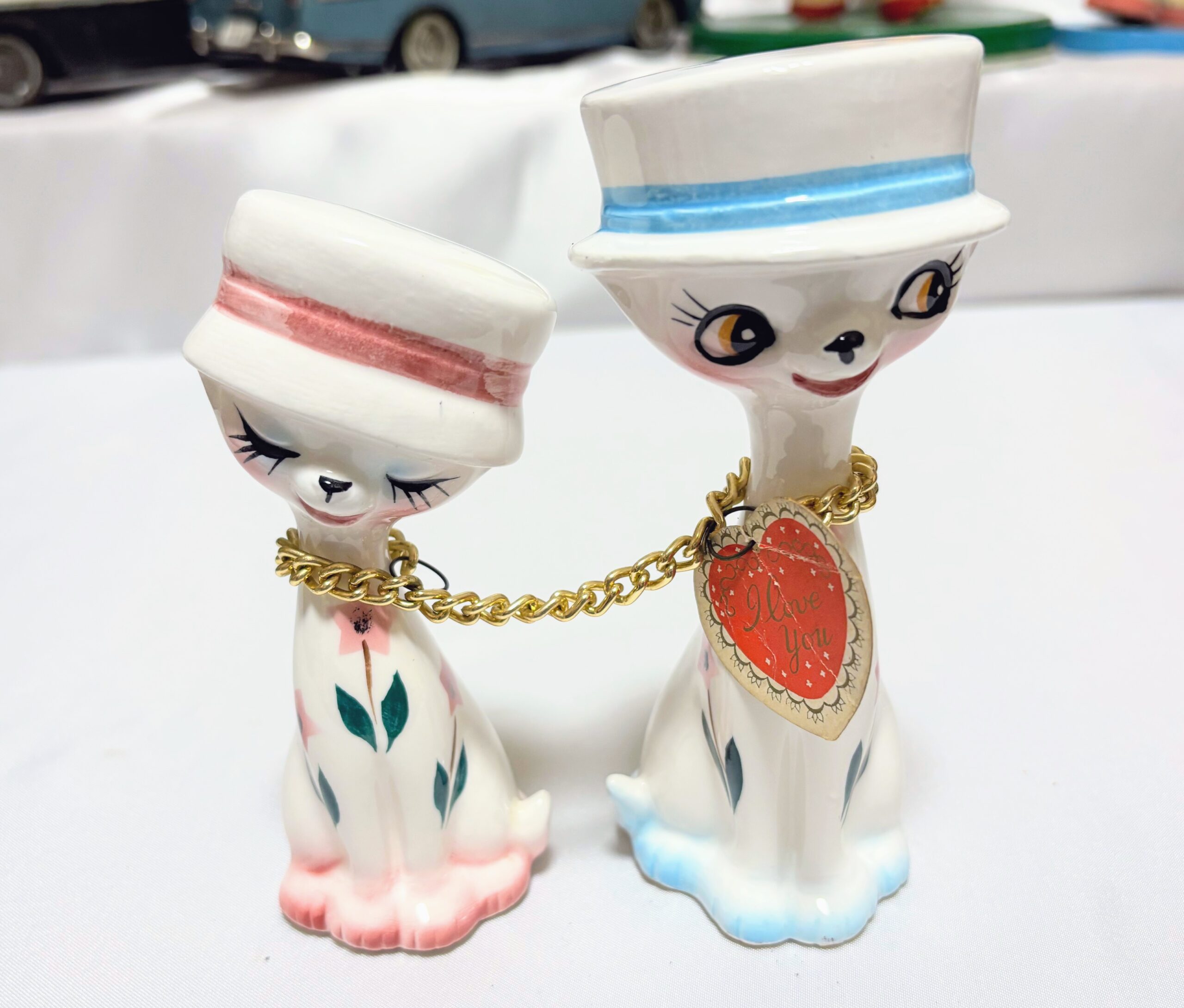 置物　かわいい猫ちゃんの置物ペア　当時物　美品　レトロマーケット通販 - 画像 (4)