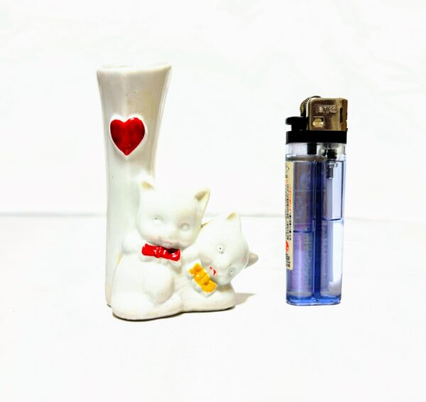 一輪挿し　かわいい猫ちゃんの小さな一輪挿し　陶器製　レトロマーケット通販 - 画像 (3)