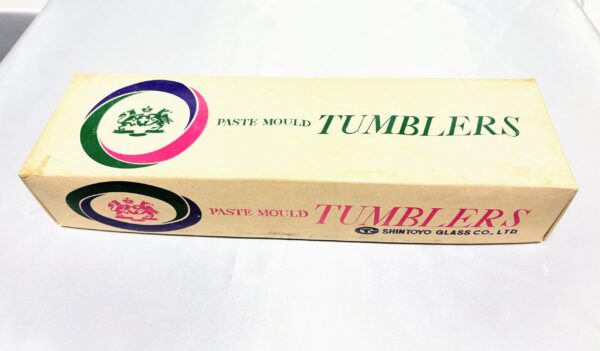 新東洋ガラス　ＰＡＳＴＥ　ＭＯＵＬＤ　ＴＵＭＢＬＥＲＳ　コップ5個　当時物未使用保管品　レトロマーケット通販 - 画像 (8)