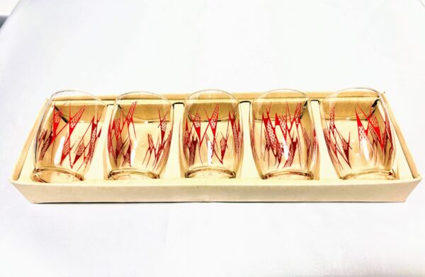 新東洋ガラス　ＰＡＳＴＥ　ＭＯＵＬＤ　ＴＵＭＢＬＥＲＳ　コップ5個　当時物未使用保管品　レトロマーケット通販 - 画像 (7)