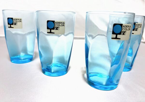 アデリア　ナツメ　コップ5個　ブルー　当時物未使用保管品　元箱入り　レトロマーケット通販 - 画像 (6)