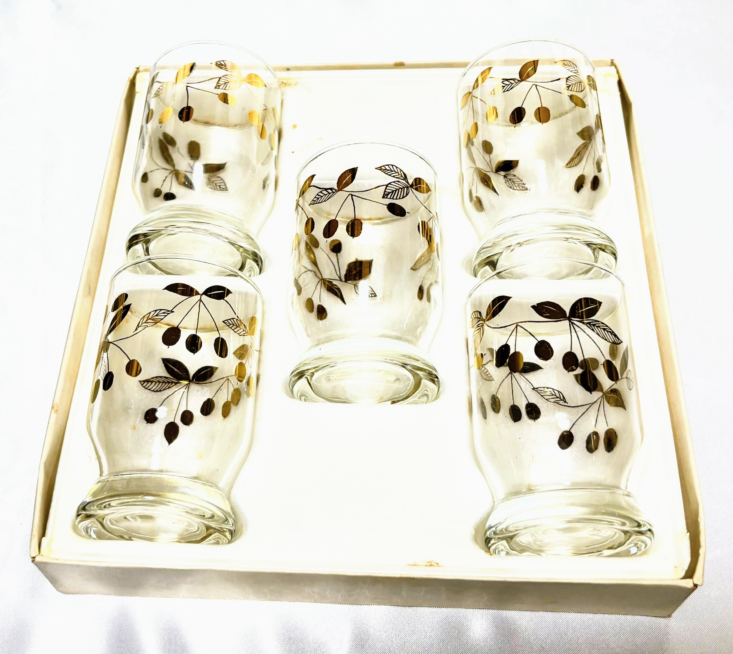 東洋グラス NO.5 タンブラーセット さくらんぼ柄 当時物未使用保管品 レトロマーケット通販 - 画像 (6)