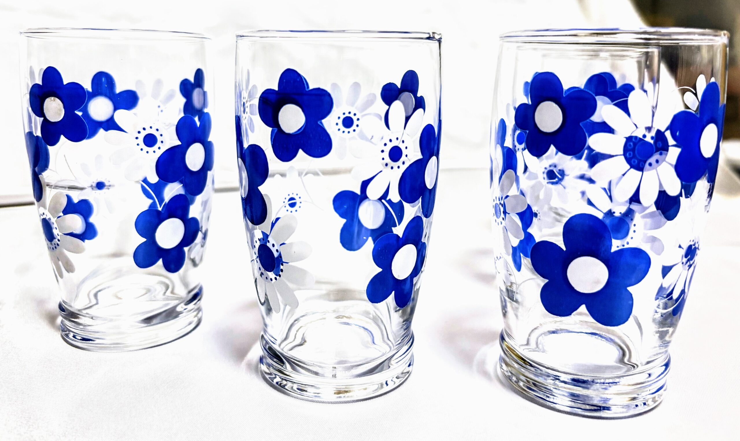 メーカー不明 青と白のお花のタンブラー5個 当時物未使用保管品 レトロマーケット通販 - 画像 (5)