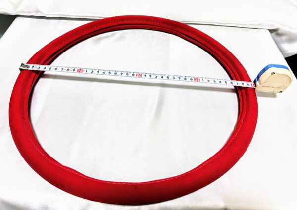 カー用品　メーカー不明　ハンドルカバー　レッド　Lサイズ　旧車用　当時物　レトロマーケット通販 - 画像 (5)
