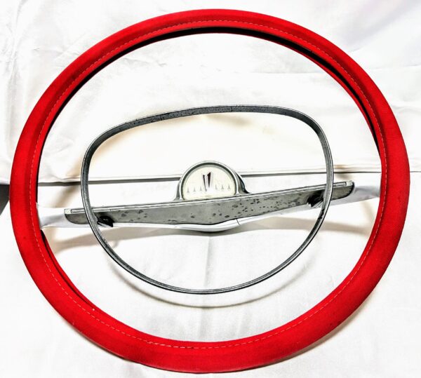 カー用品　メーカー不明　ハンドルカバー　レッド　Lサイズ　旧車用　当時物　レトロマーケット通販 - 画像 (6)
