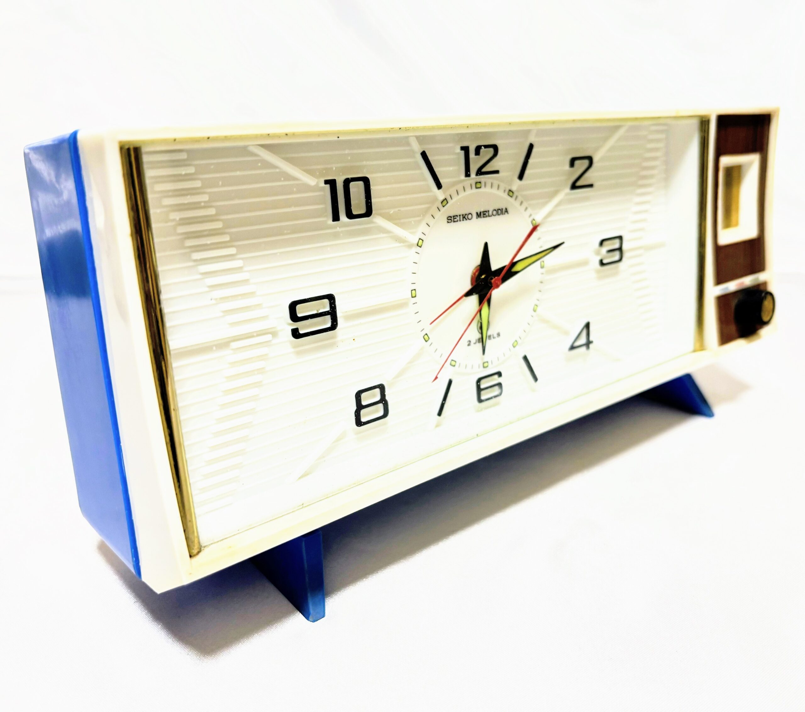 ゼンマイ目覚まし時計　セイコー　メロディアMD-522　金と銀　実働品　レトロマーケット通販　 - 画像 (5)