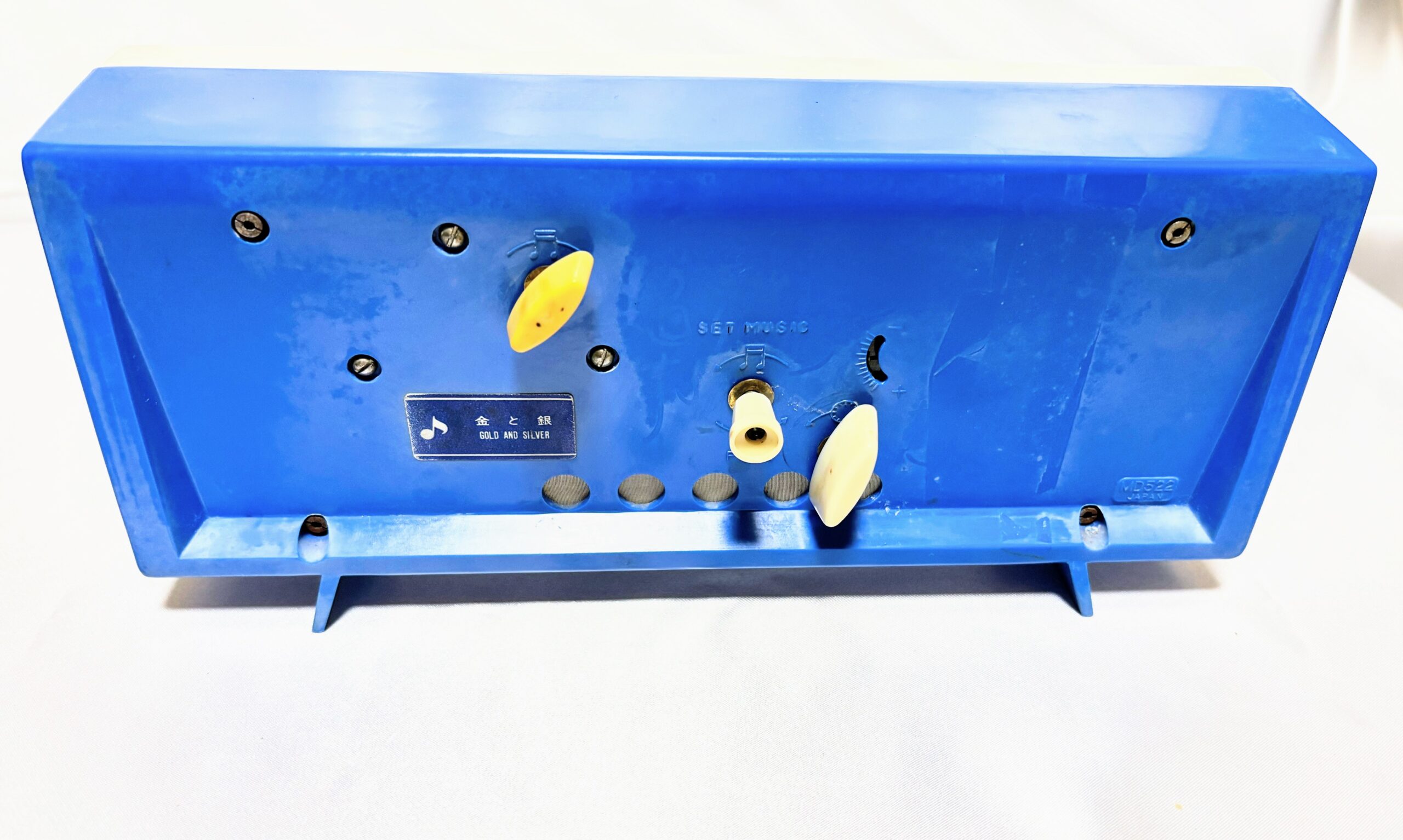 ゼンマイ目覚まし時計　セイコー　メロディアMD-522　金と銀　実働品　レトロマーケット通販　 - 画像 (6)