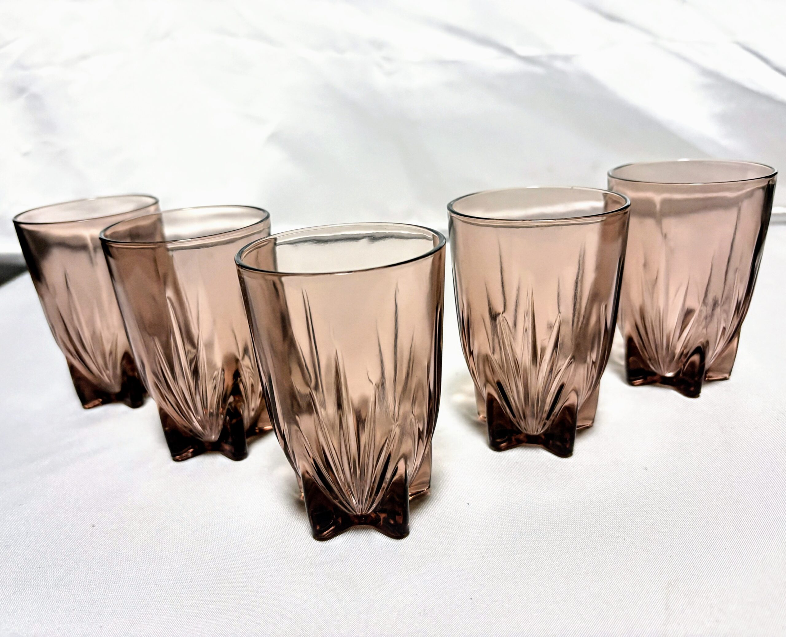 シマダ硝子 タツ印グラス5個 アンバー 元箱無し 当時物希少 - 画像 (3)