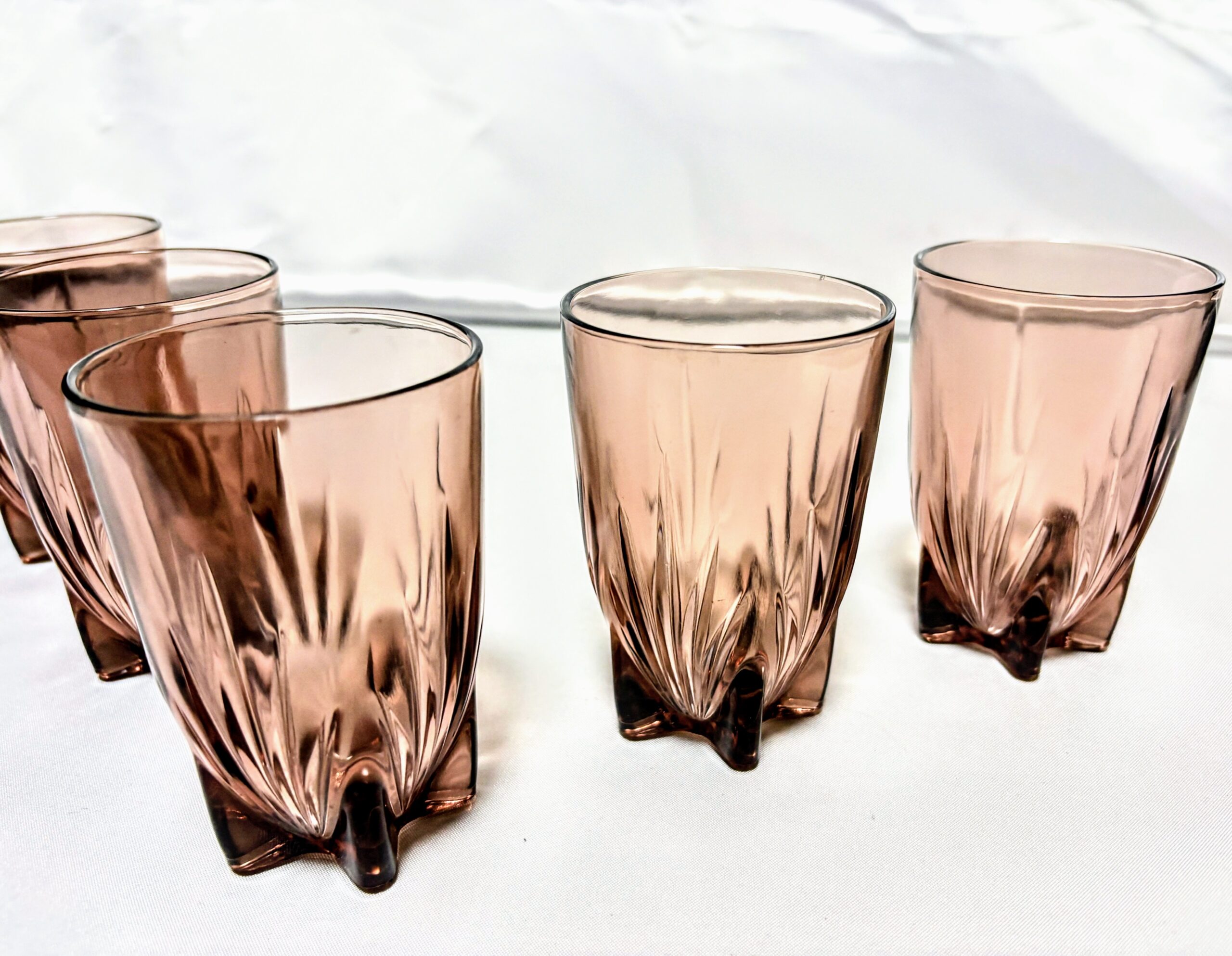 シマダ硝子 タツ印グラス5個 アンバー 元箱無し 当時物希少 - 画像 (4)