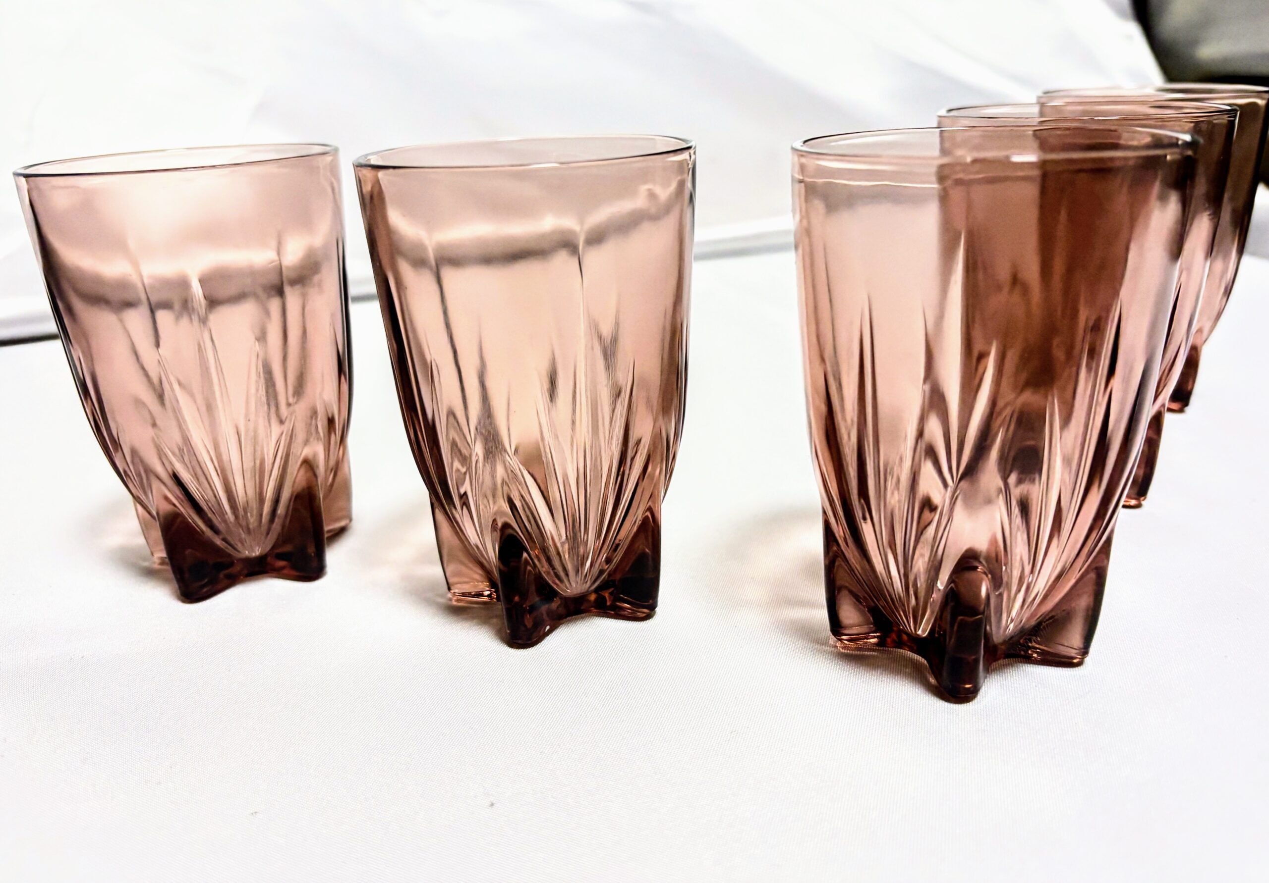 シマダ硝子 タツ印グラス5個 アンバー 元箱無し 当時物希少 - 画像 (5)