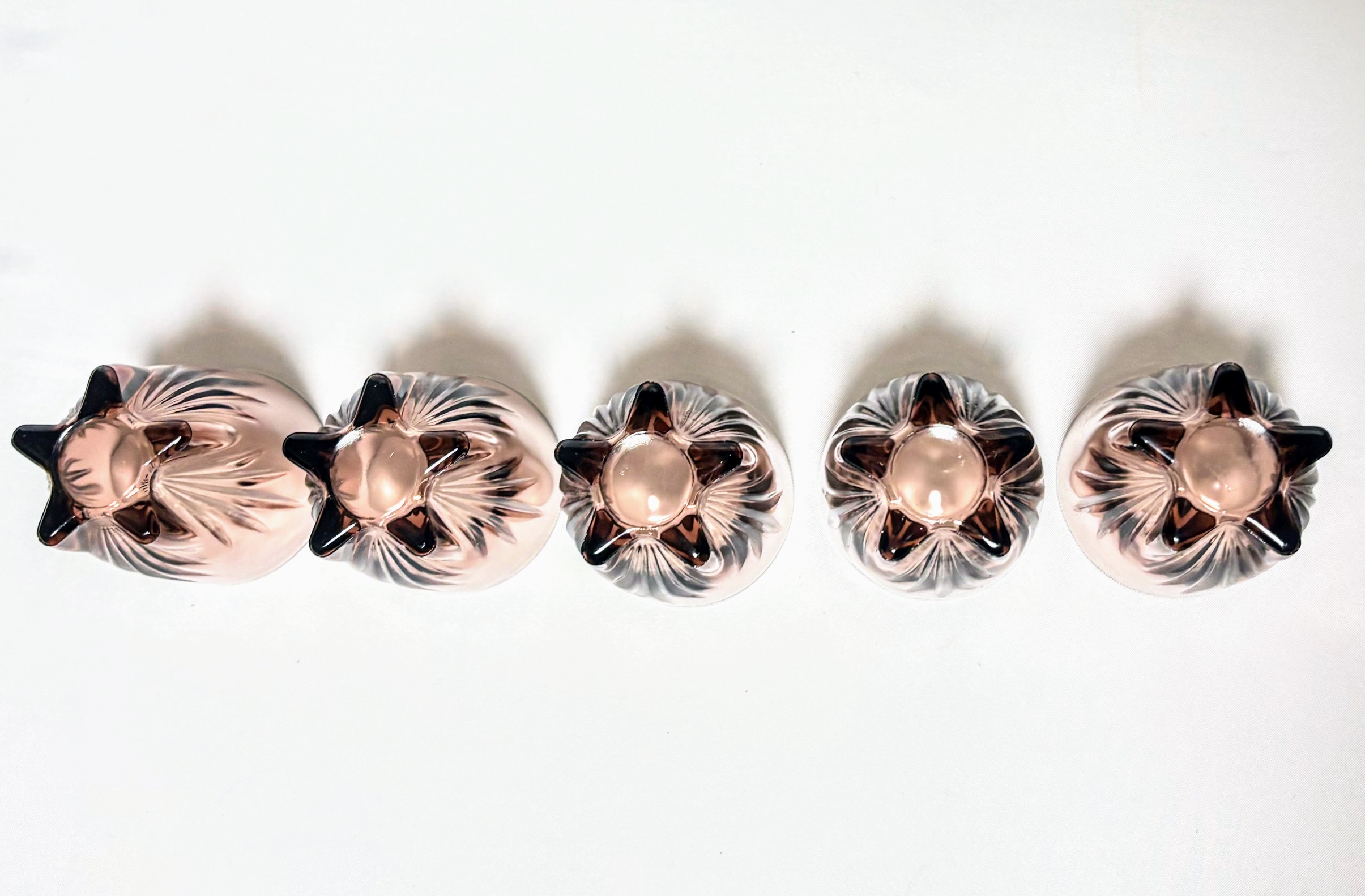 シマダ硝子 タツ印グラス5個 アンバー 元箱無し 当時物希少 - 画像 (7)