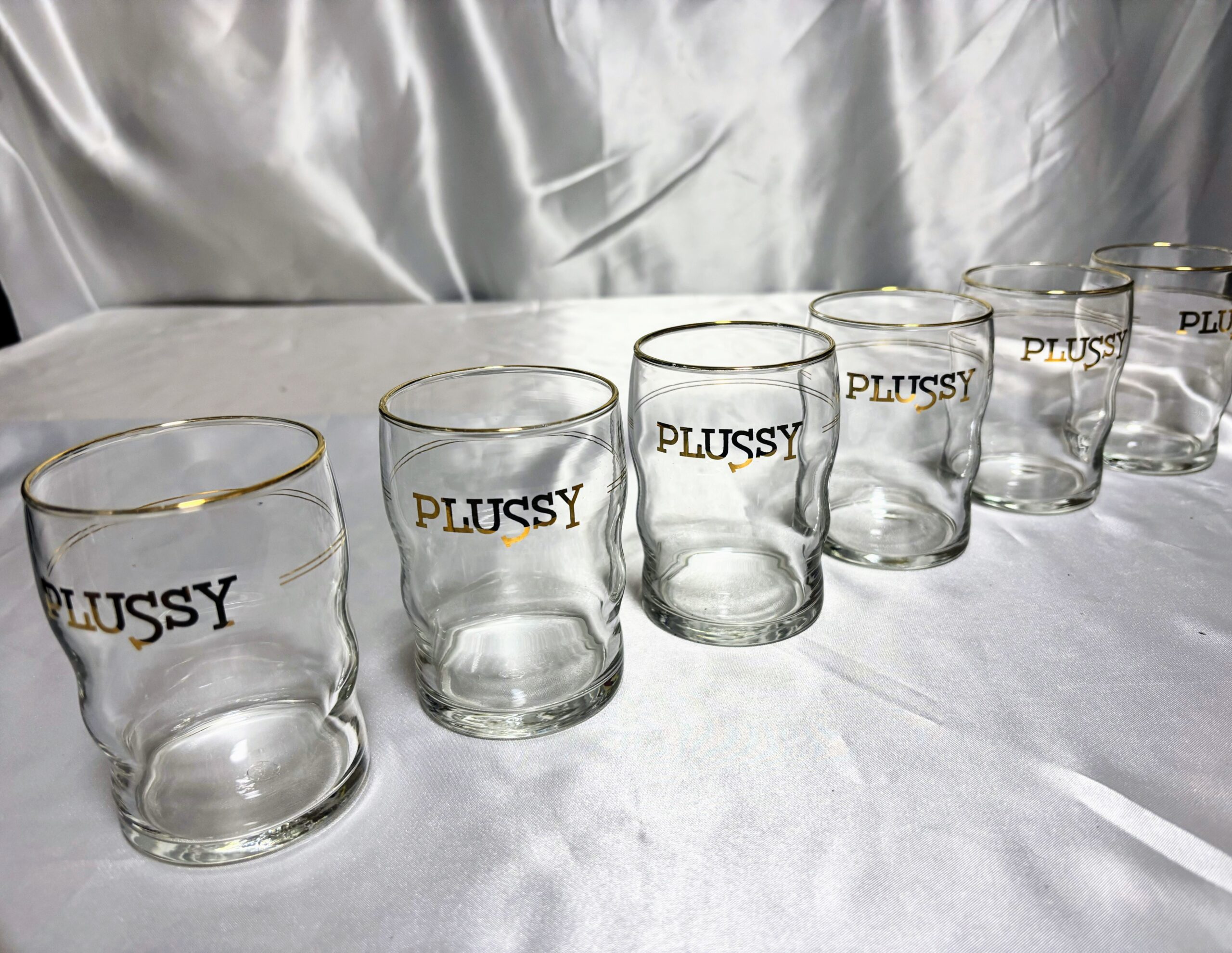 佐々木硝子 プラッシーグラス6個 ノベルティグラス 当時物保管品 - 画像 (3)