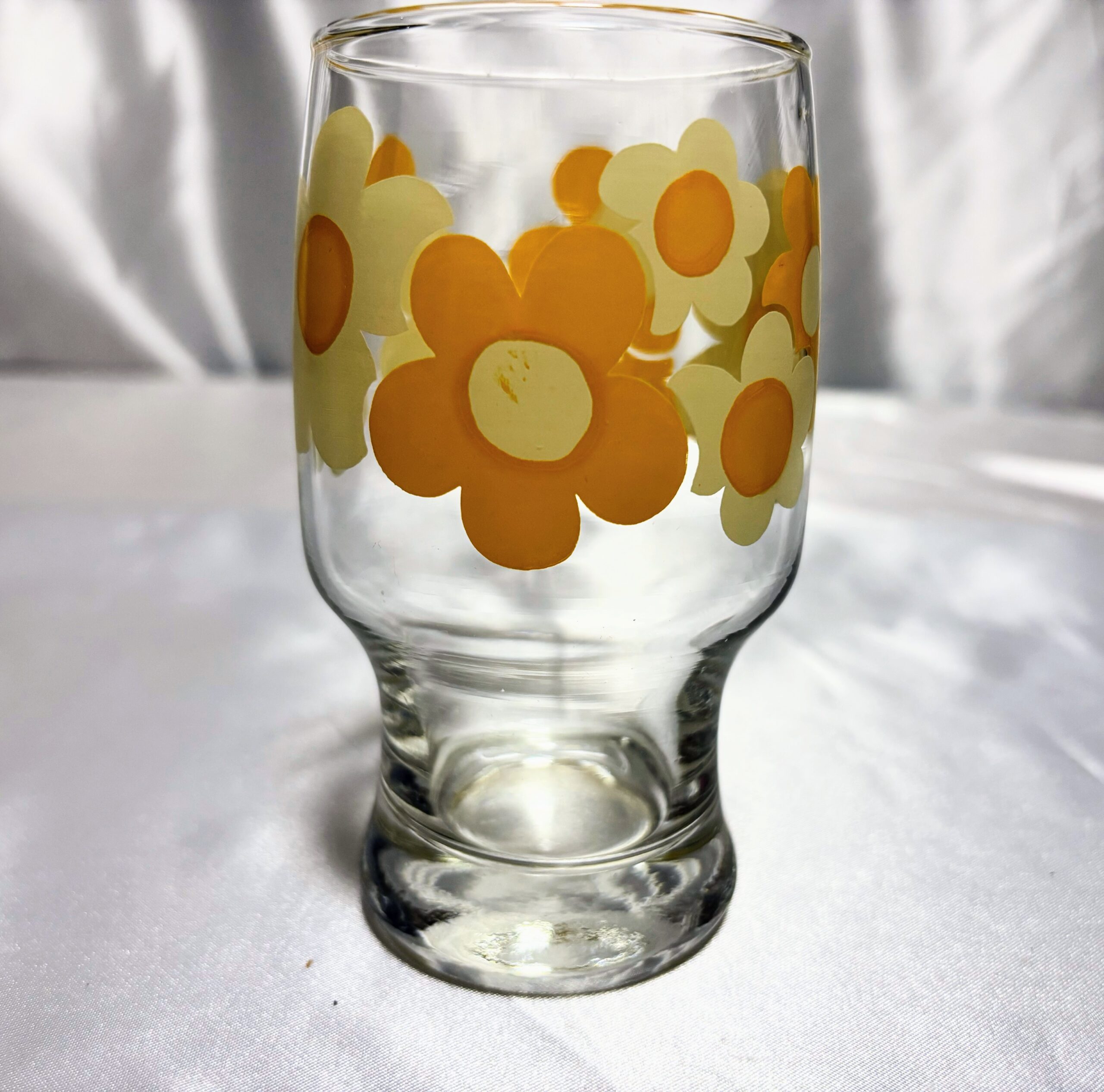 佐々木硝子 花柄グラス8個セット 当時物保管品 程度良し - 画像 (2)
