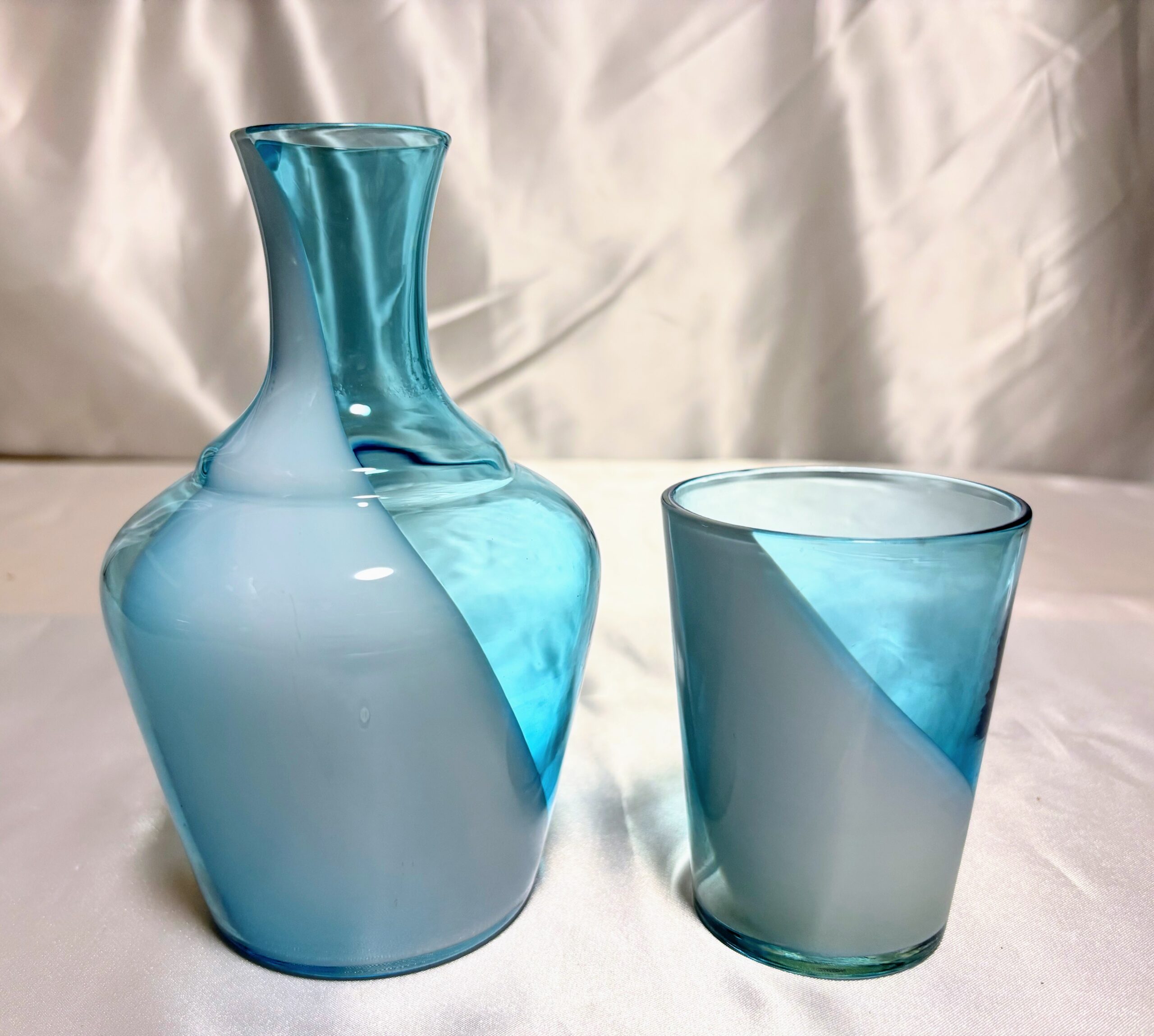 水差し　ブルーとホワイト　美品 - 画像 (4)